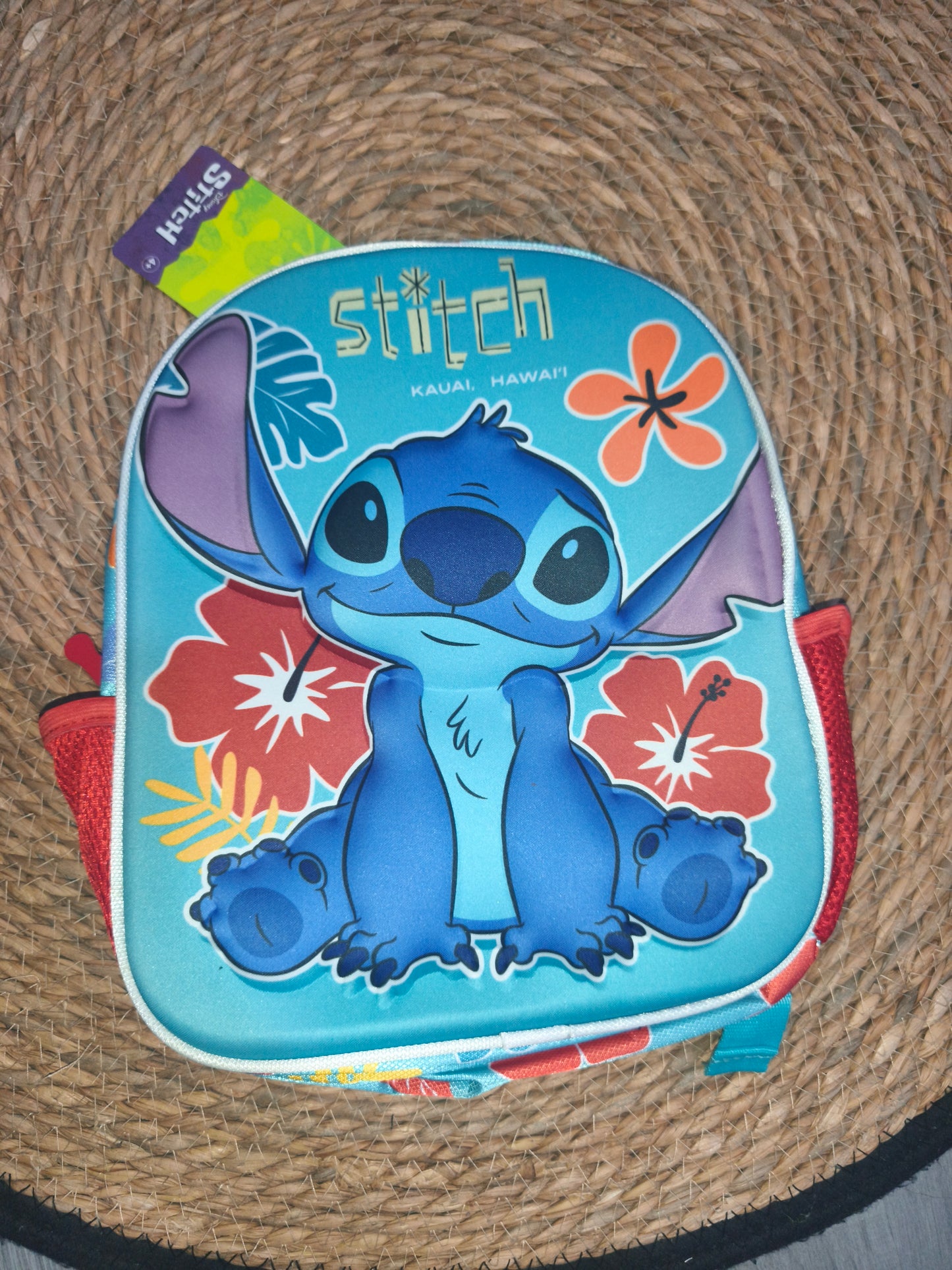 Mochila infantil Stitch Disney tropical 3D 31cm