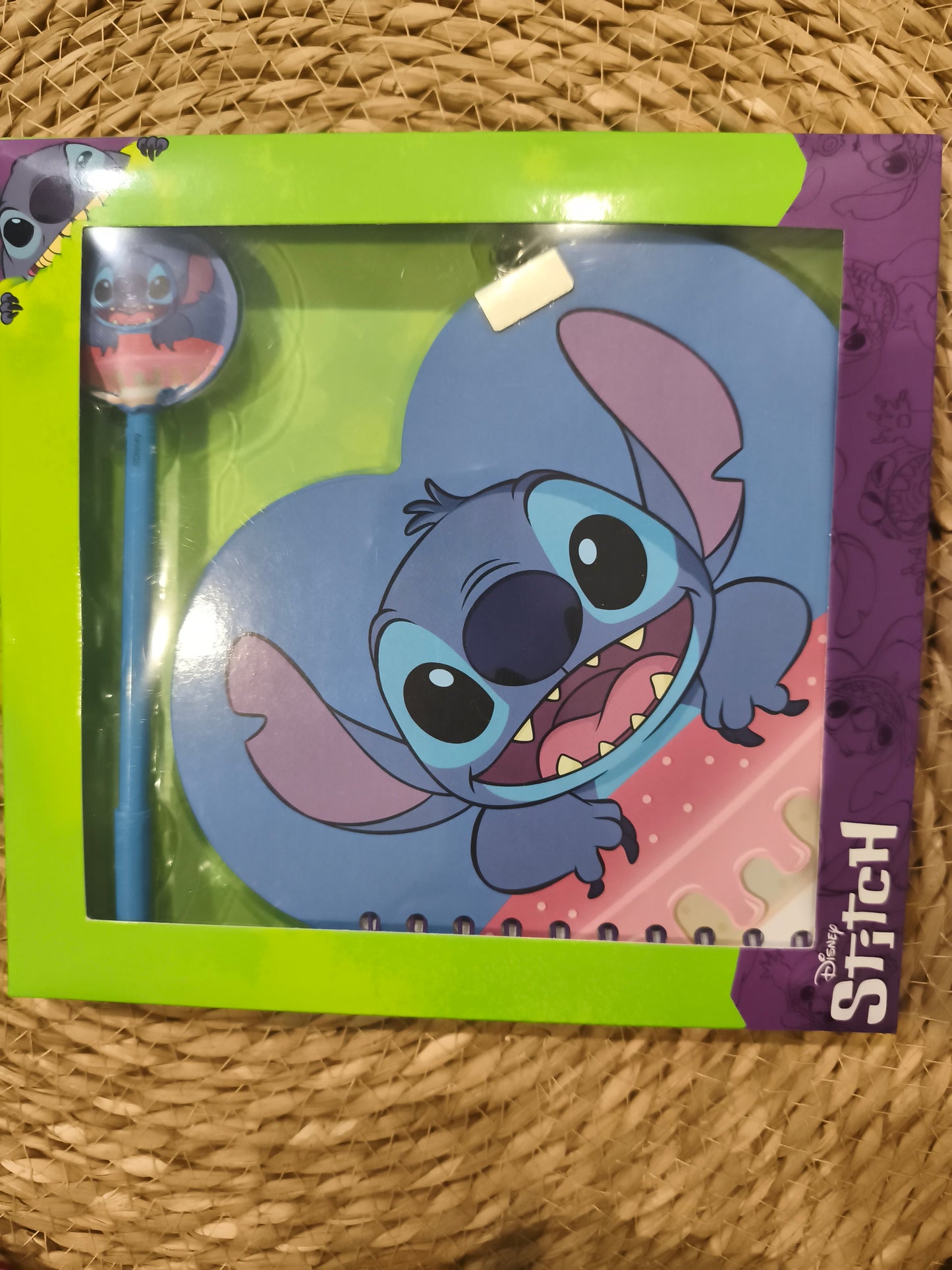 Set Papelería Stitch Disney Cuaderno + Bolígrafo Regalo Infantil Escolar