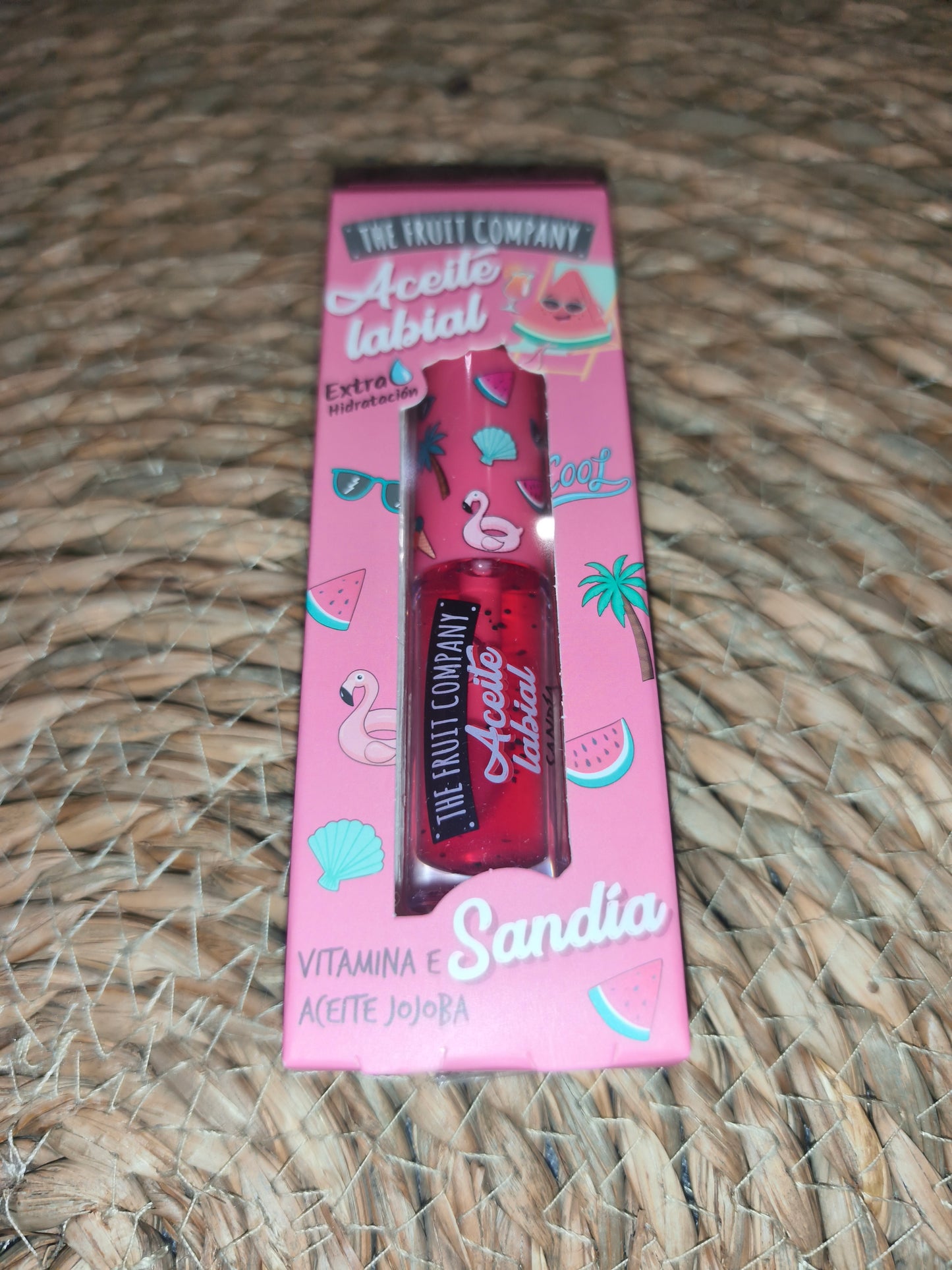 Aceite labial hidratante The Fruit Company – Varios aromas (jojoba + vitamina E)