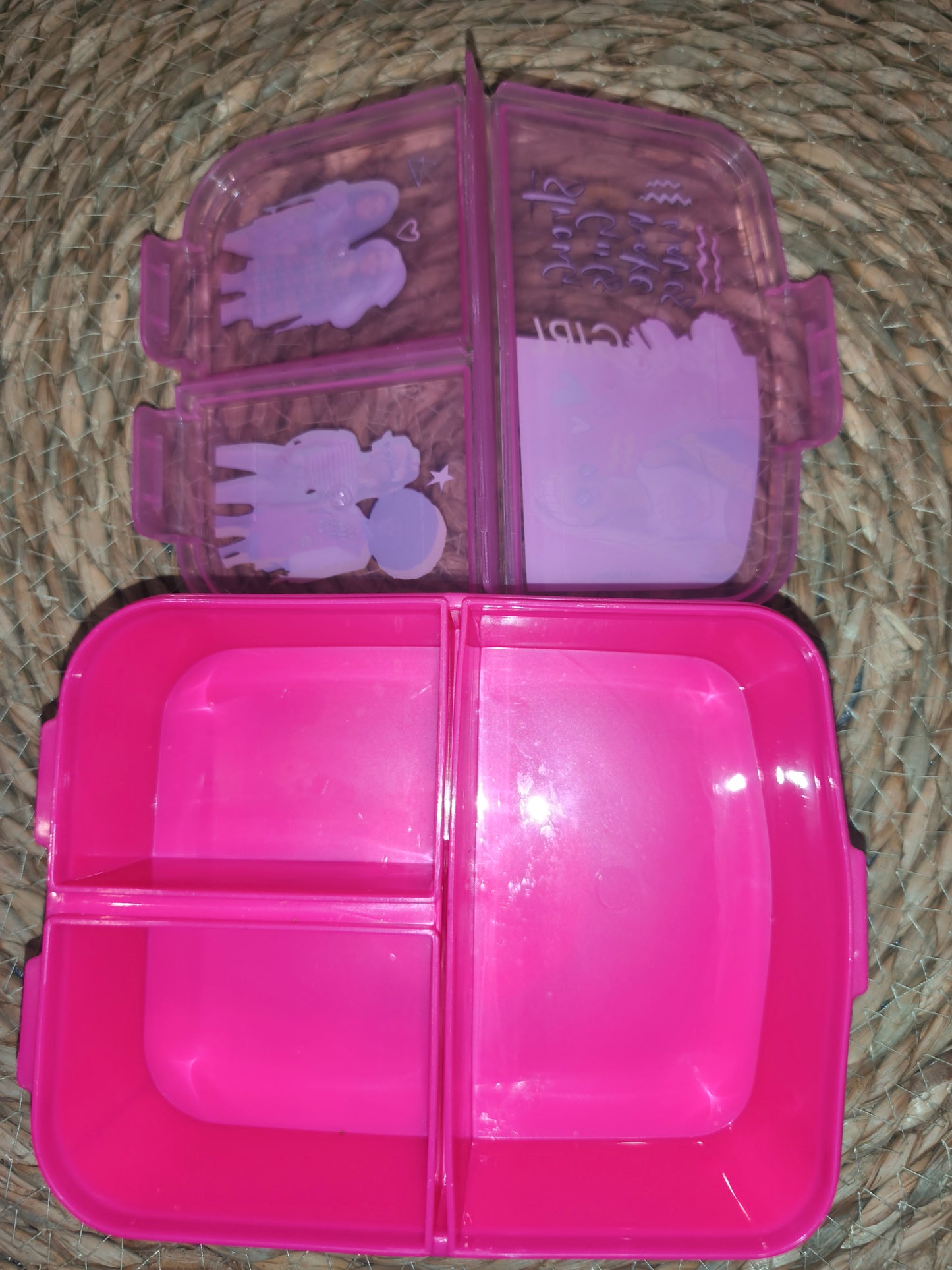 Fiambrera infantil Barbie con compartimentos – caja almuerzo