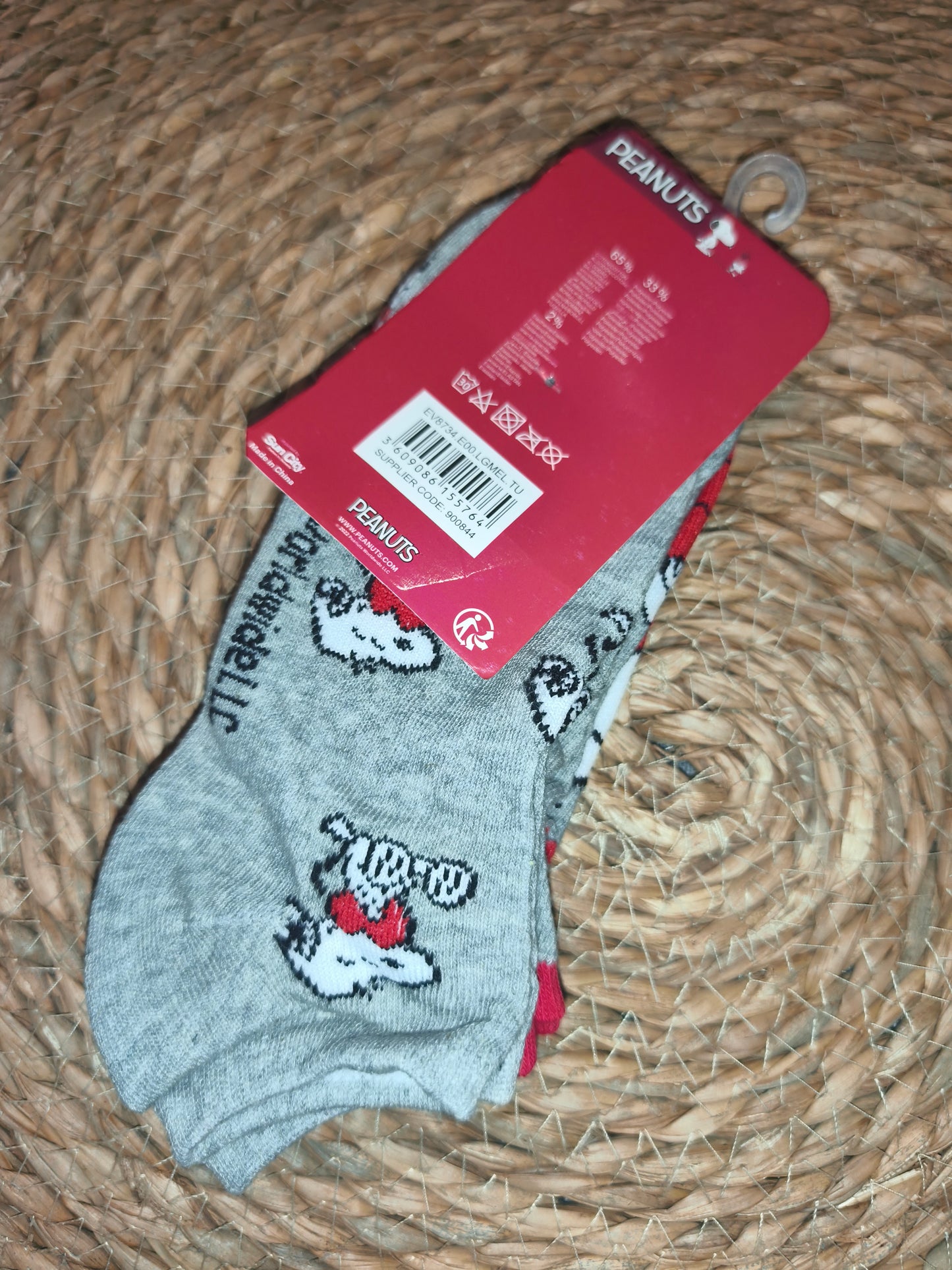 Pack 3 calcetines Peanuts Snoopy mujer