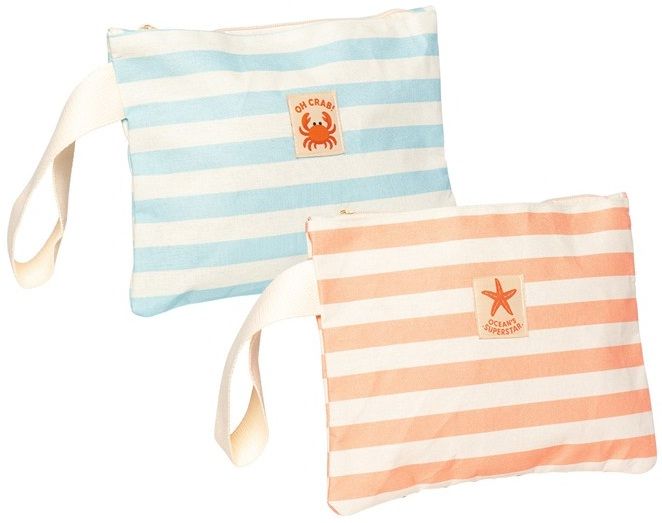 Neceser marinero Soft Beach azul | Neceser playa con cremallera