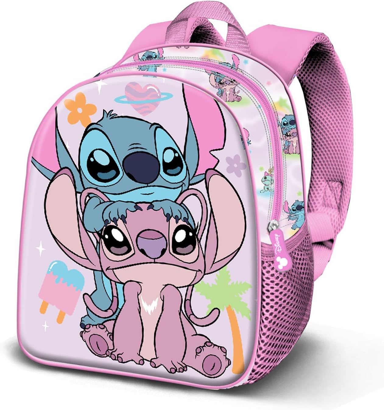 Mochila Infantil Stitch & Angel 3D – 31 cm