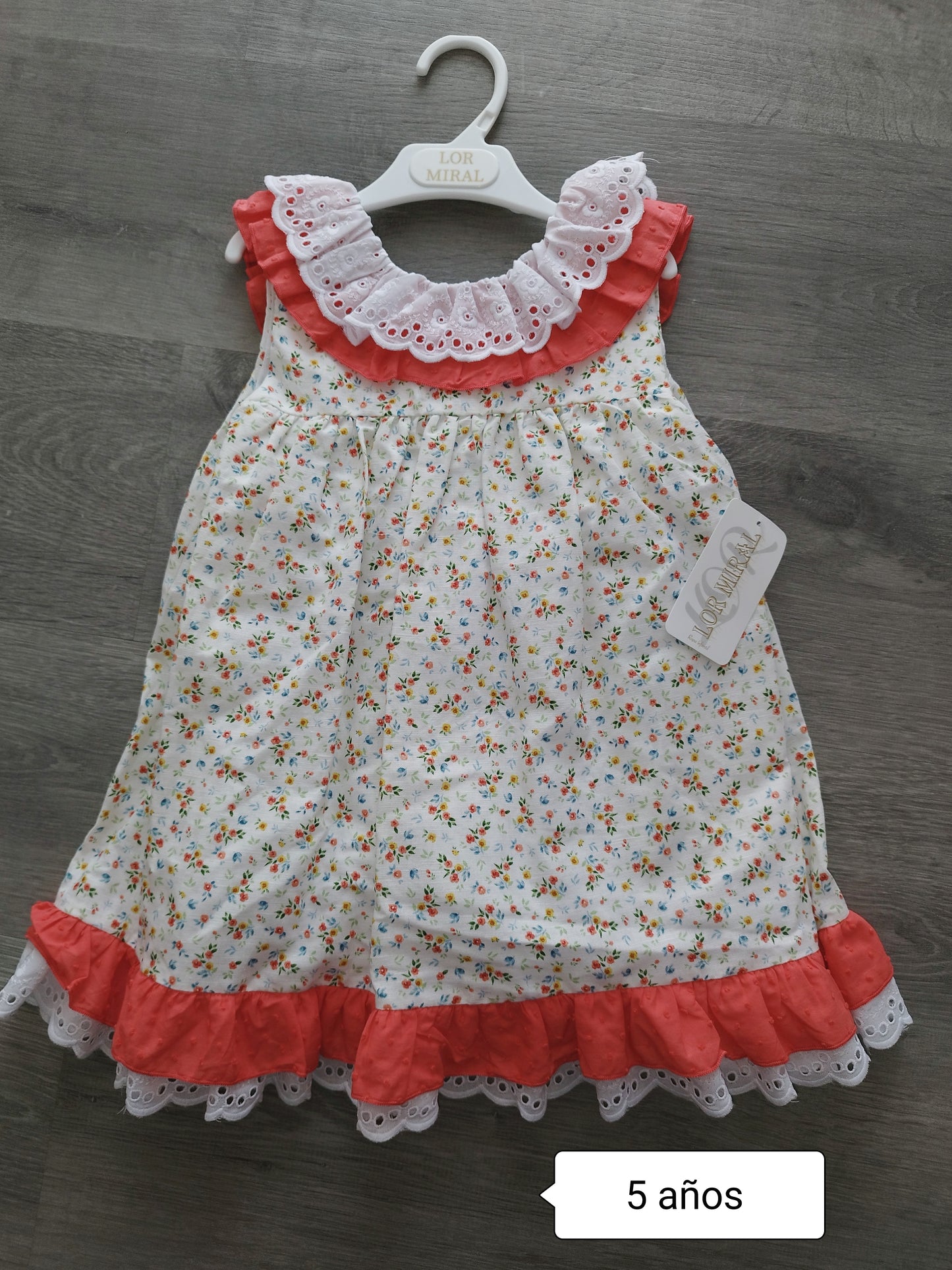 Vestido niña LOR MIRAL flores volante