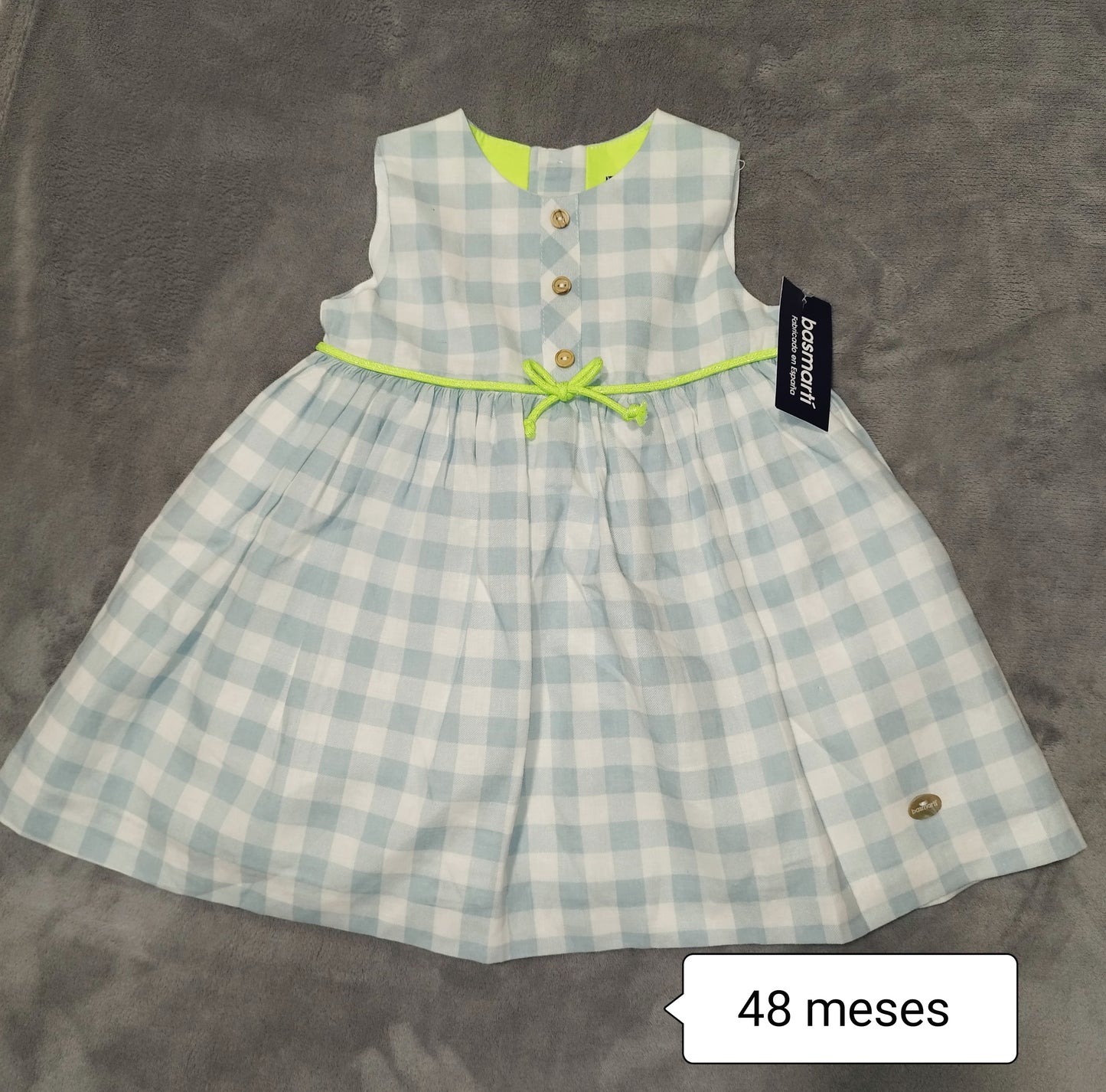 Vestido bebé cuadros vichy