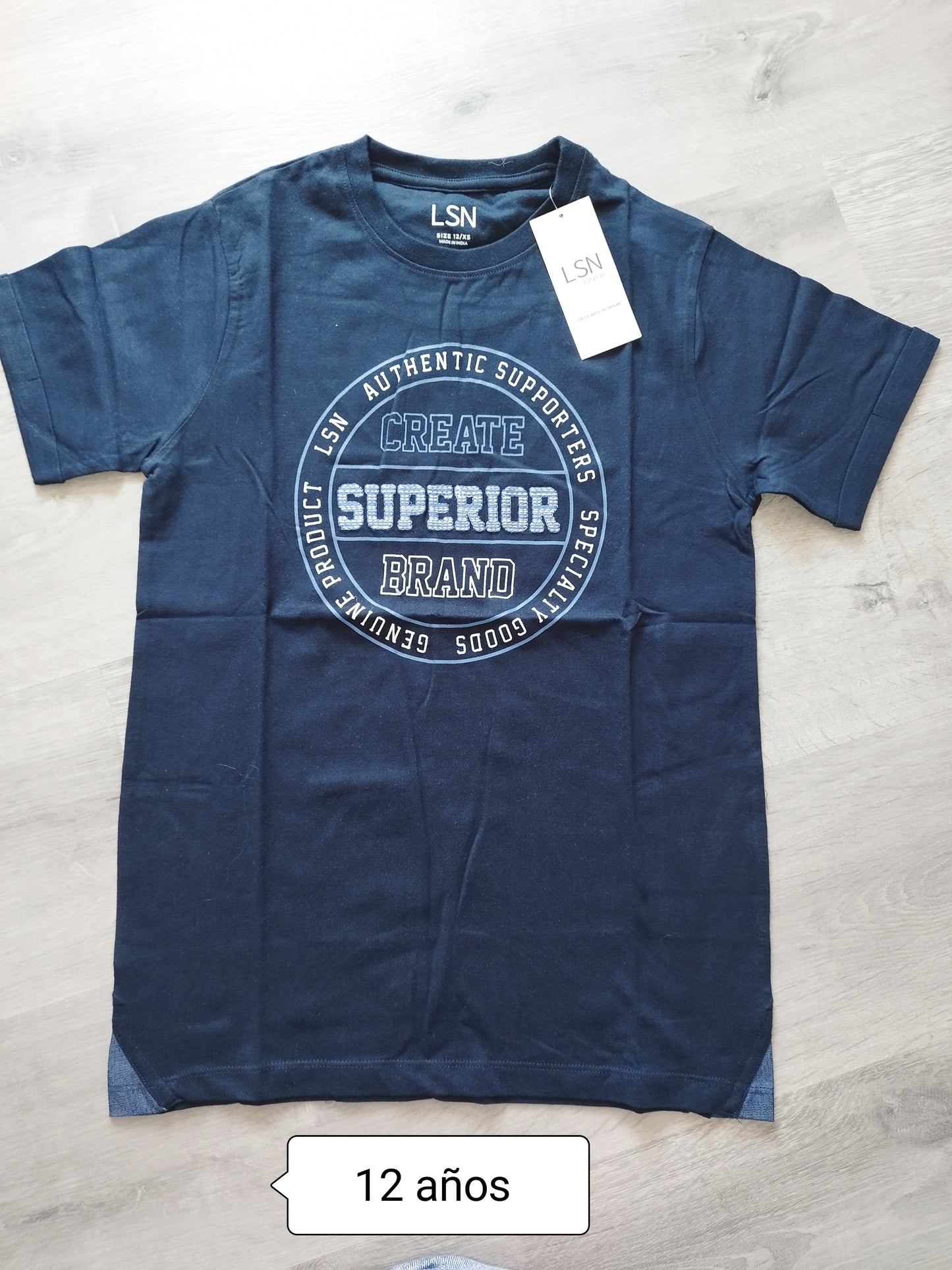 Camiseta niño azul LSN
