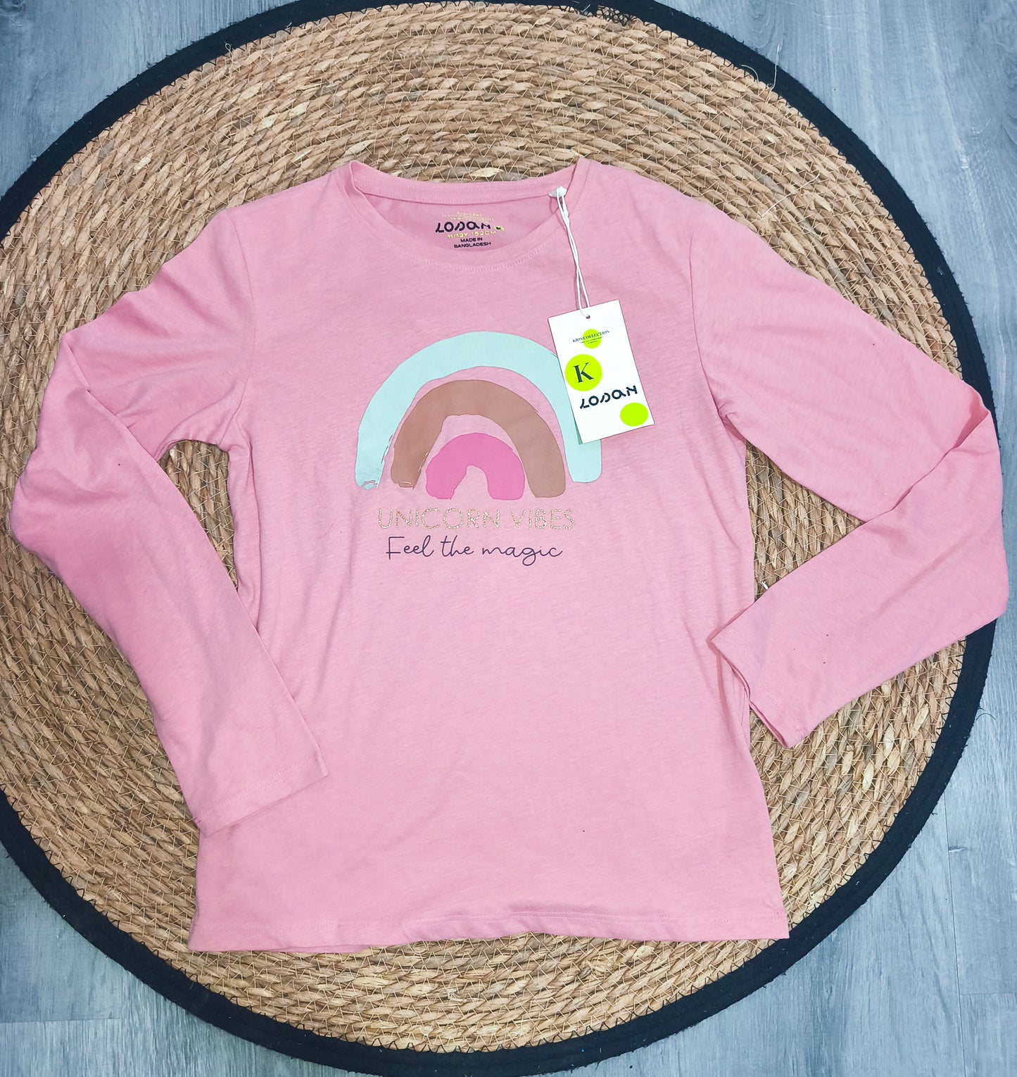 Camiseta niña rosa “Unicorn Vibes