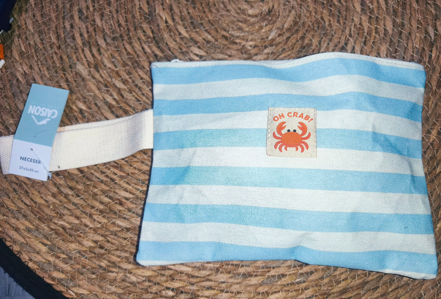 Neceser marinero Soft Beach azul | Neceser playa con cremallera