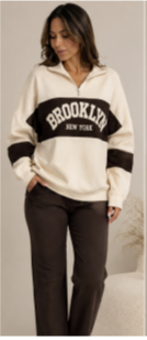Suéter mujer Brooklyn cuello cremallera