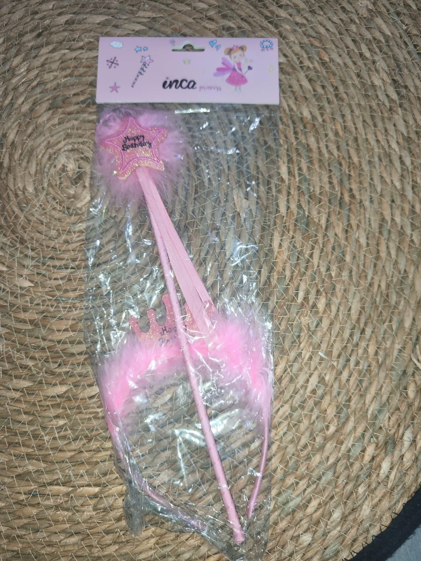 Set accesorios princesa niña (diadema + varita)