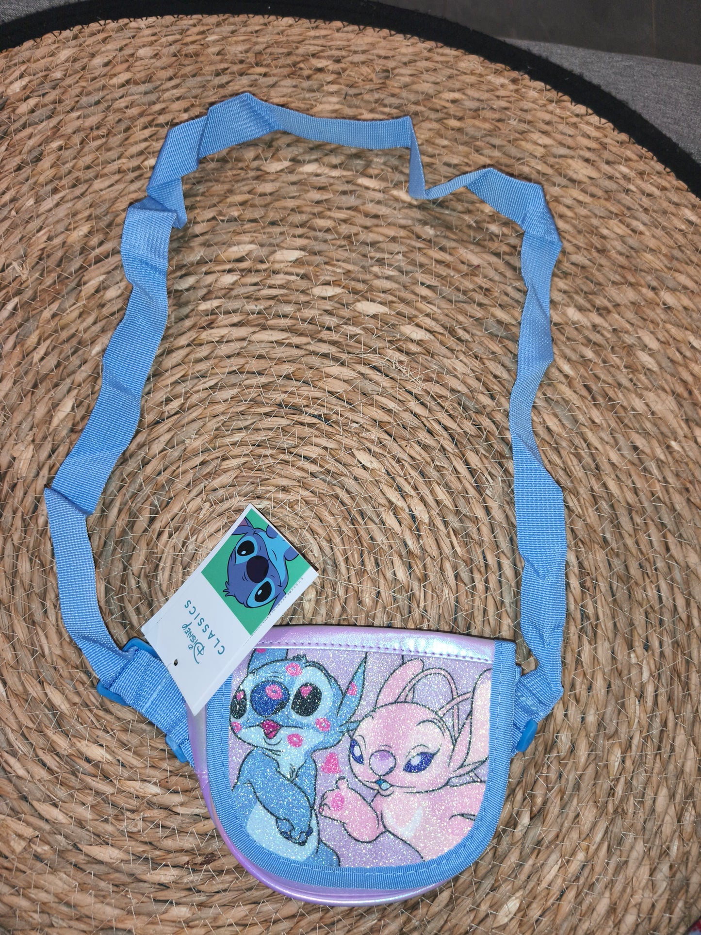 Bolso Infantil Stitch y Angel Bandolera Pequeña Brilli