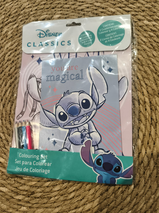 Set para Colorear Stitch Infantil con Lápices