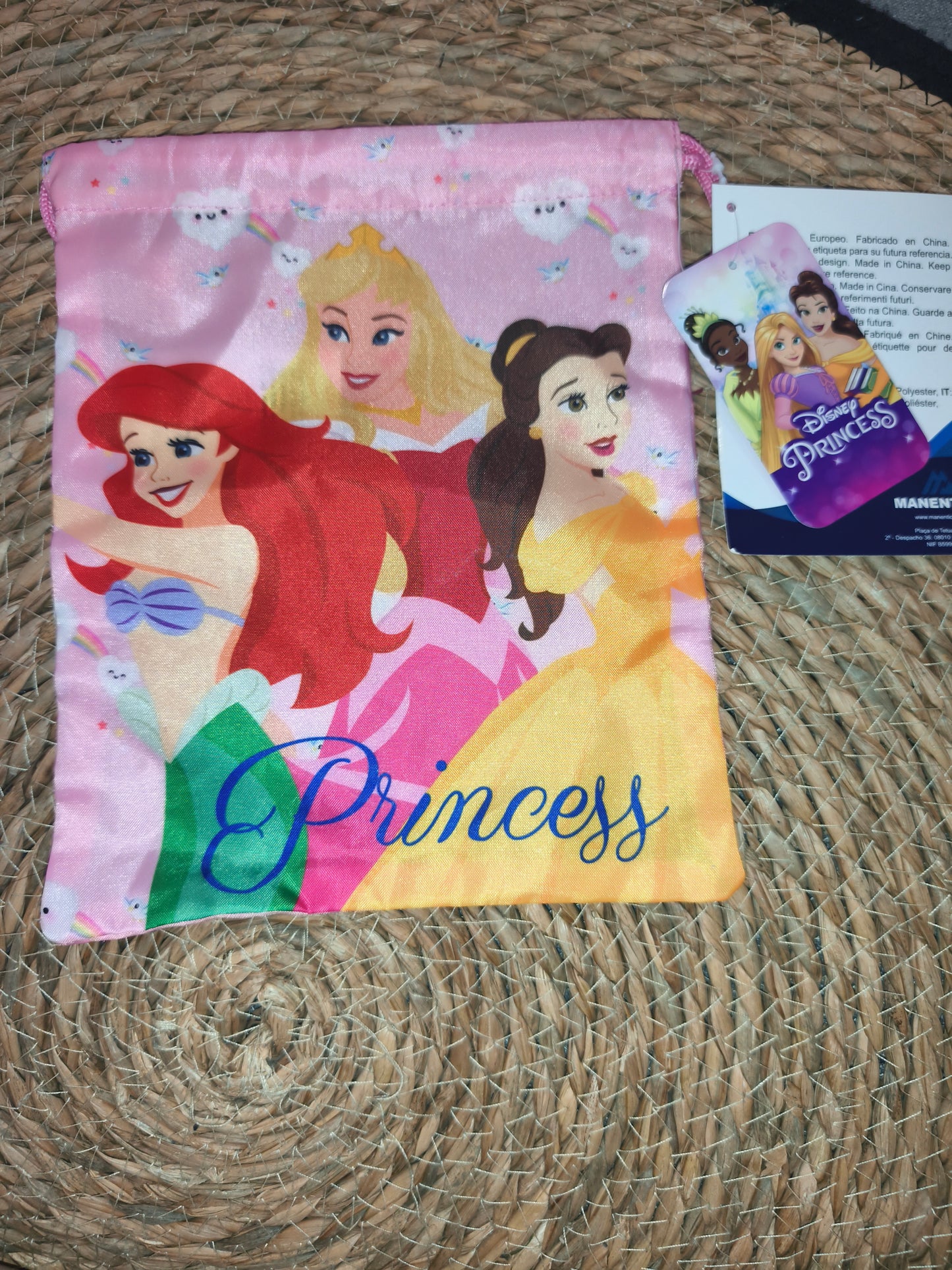 Saquito almuerzo Infantil Princesas Disney Rosa