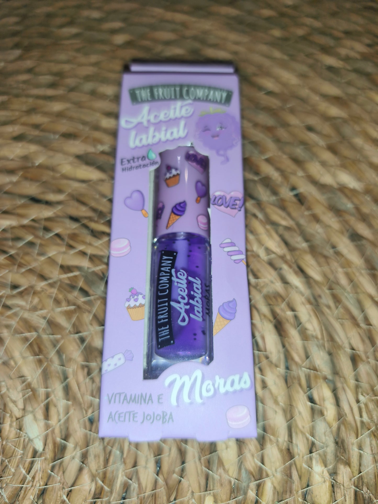 Aceite labial hidratante The Fruit Company – Varios aromas (jojoba + vitamina E)