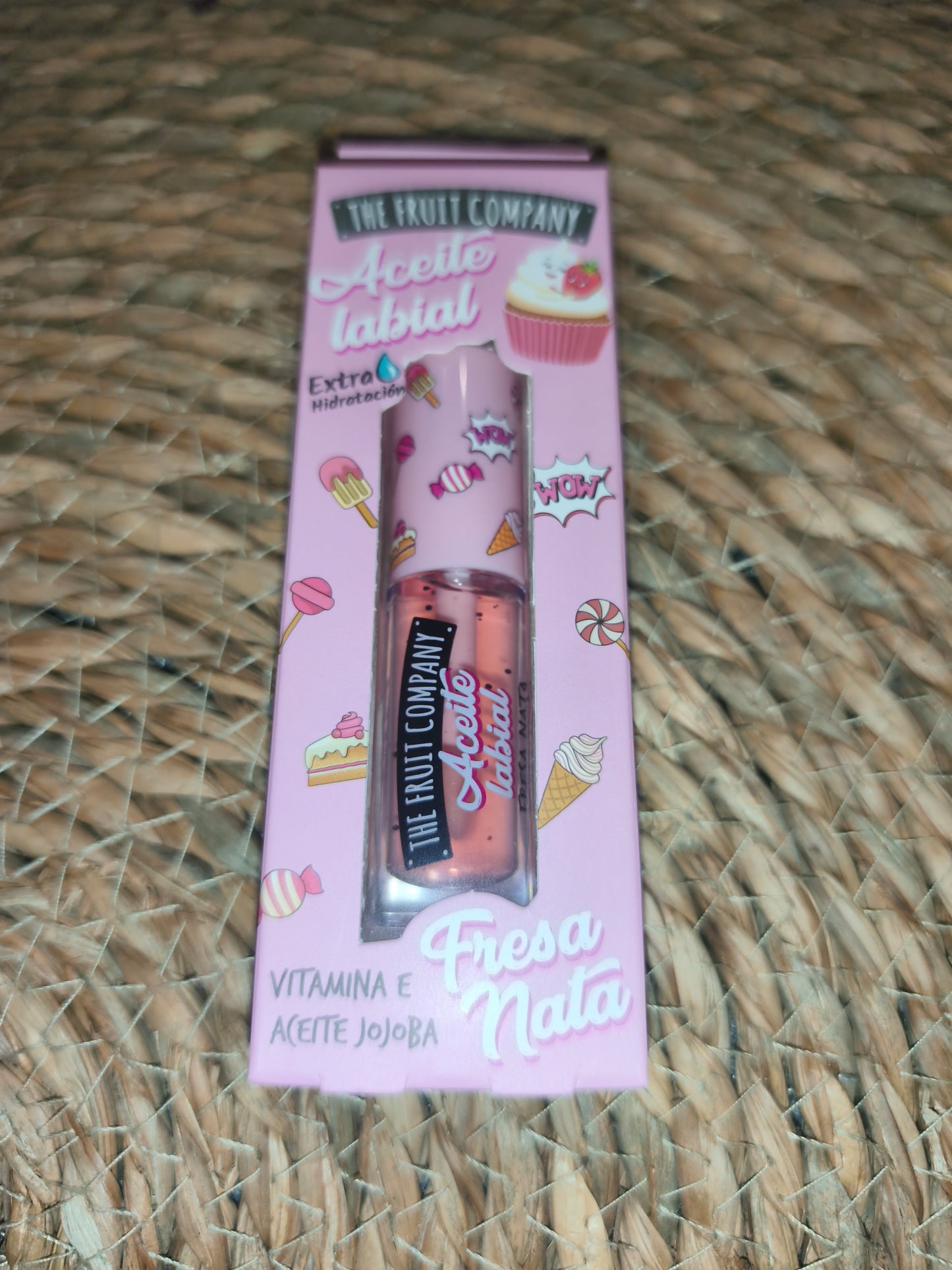 Aceite labial hidratante The Fruit Company – Varios aromas (jojoba + vitamina E)