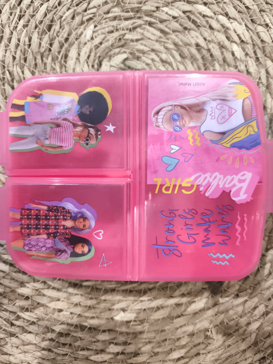 Fiambrera infantil Barbie con compartimentos – caja almuerzo