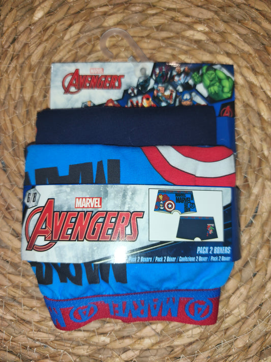 Pack 2 boxers niño Marvel Avengers – ropa interior infantil