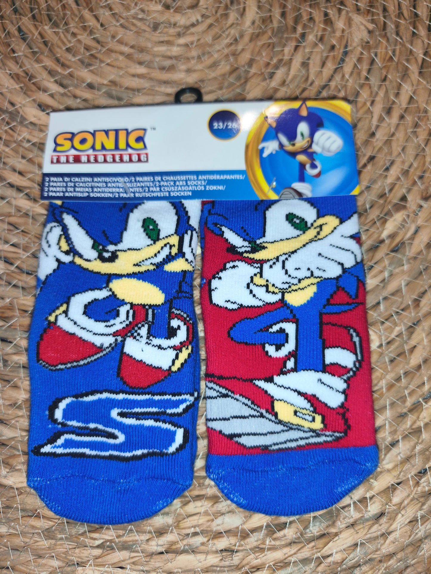 Pack 2 calcetines niño Sonic y Stitch antideslizantes