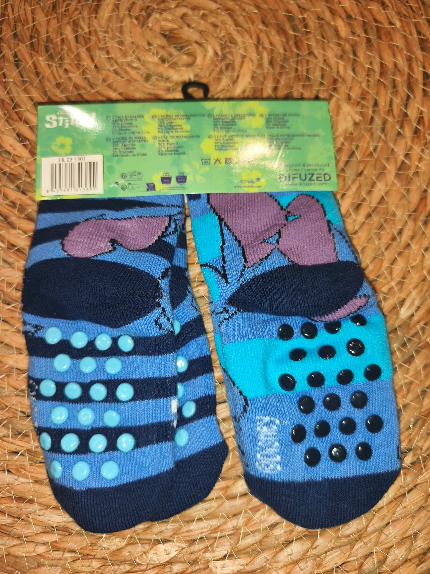 Pack 2 calcetines niño Sonic y Stitch antideslizantes