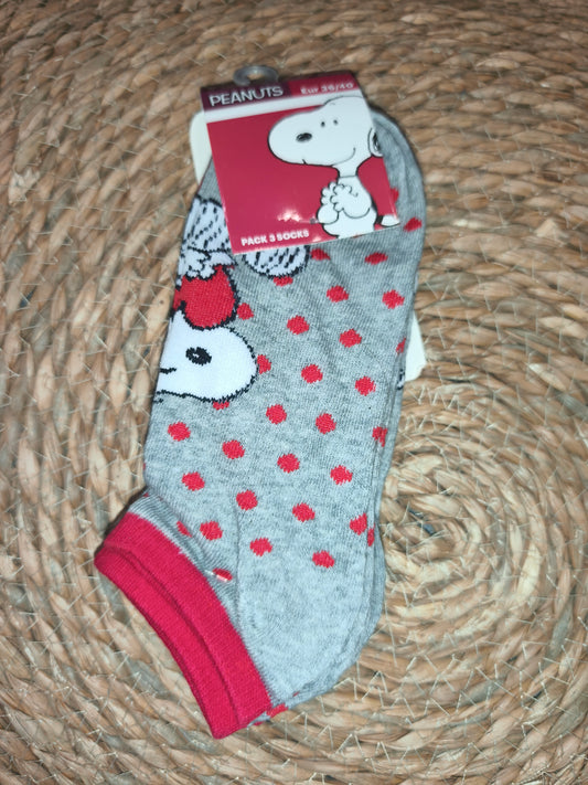 Pack 3 calcetines Peanuts Snoopy mujer