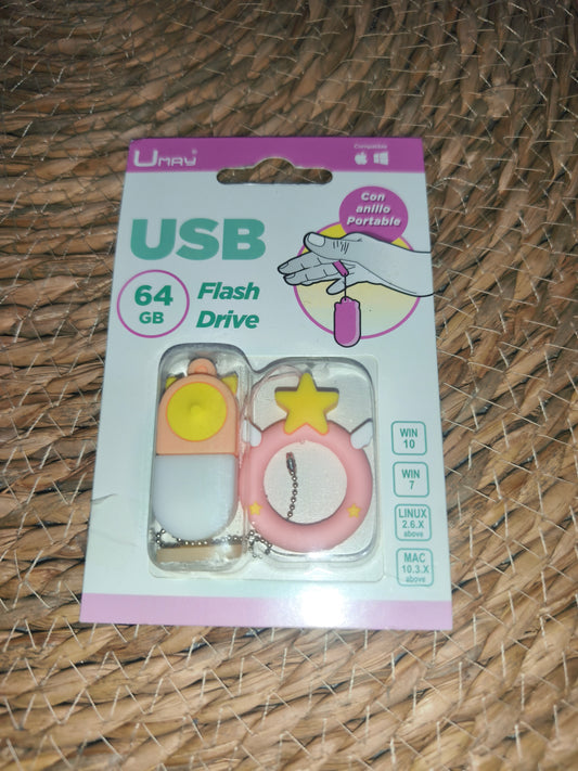 USB 64GB con llavero
