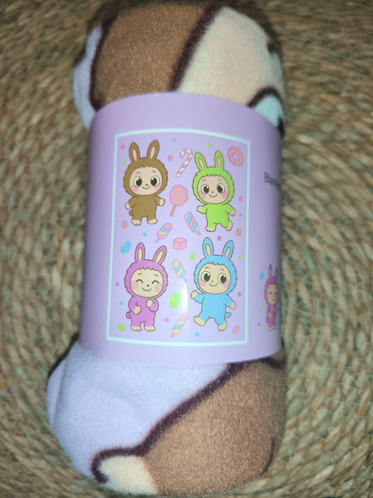 Manta infantil suave con dibujos Labubu