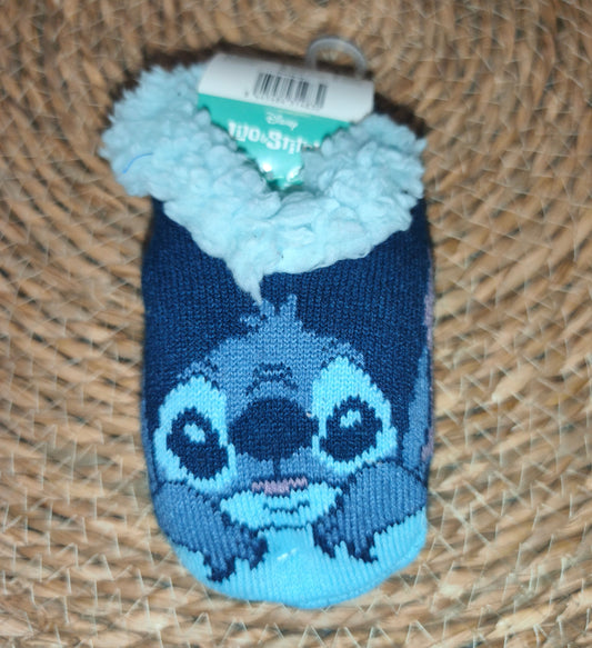 Calcetines infantiles Disney Stitch calentitos | Antideslizantes con borreguito