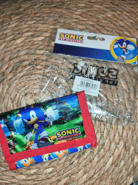 Cartera Sonic | Billetera infantil Sonic The Hedgehog | Monedero niño