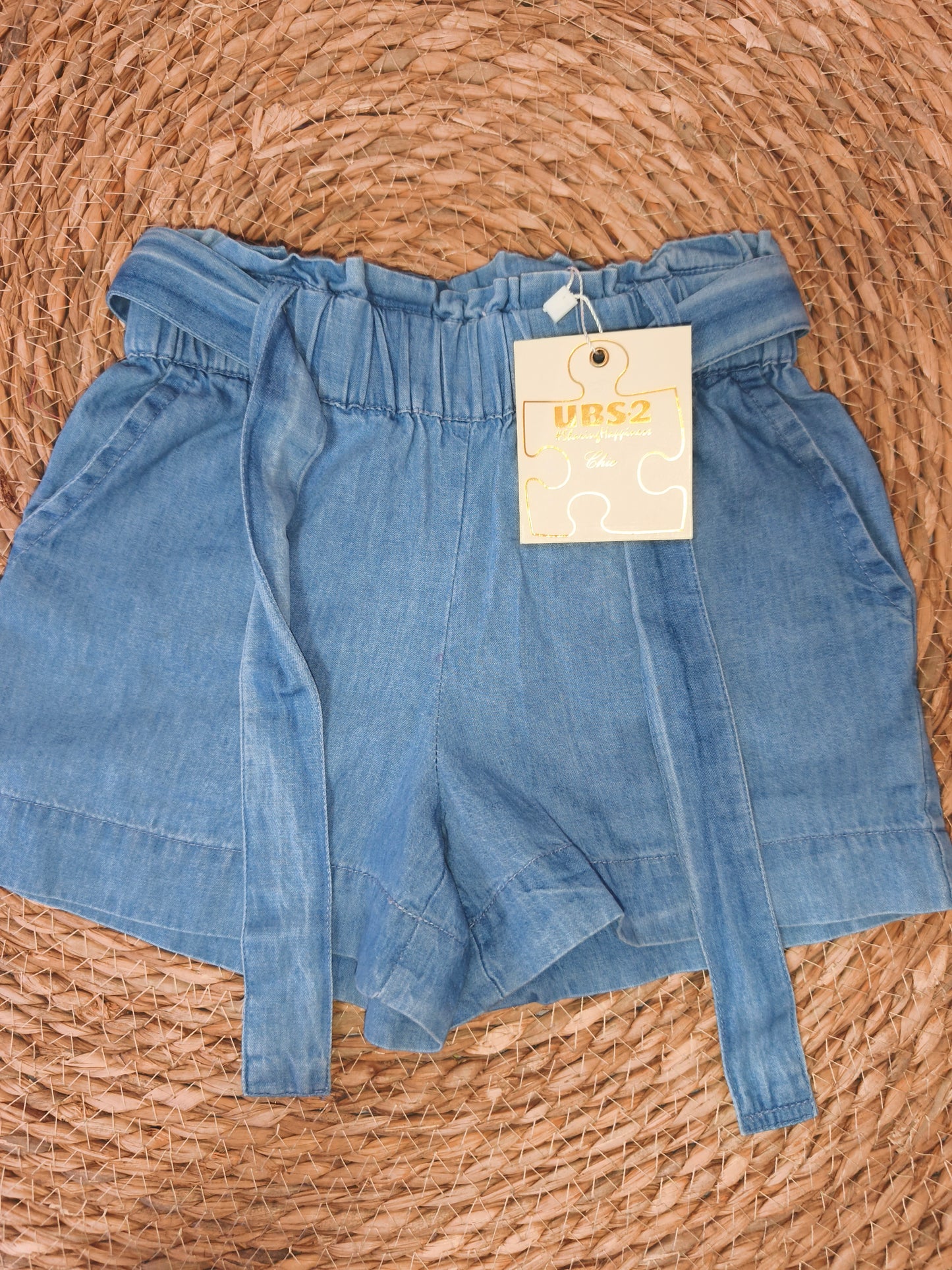 💙 Short Vaquero Ligero con Cinturón