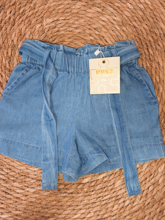 💙 Short Vaquero Ligero con Cinturón