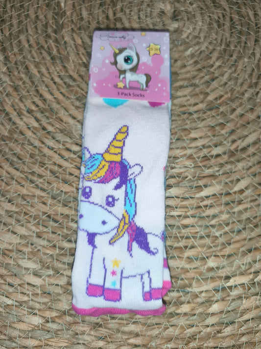 Pack 3 Pares de Calcetines Unicornio