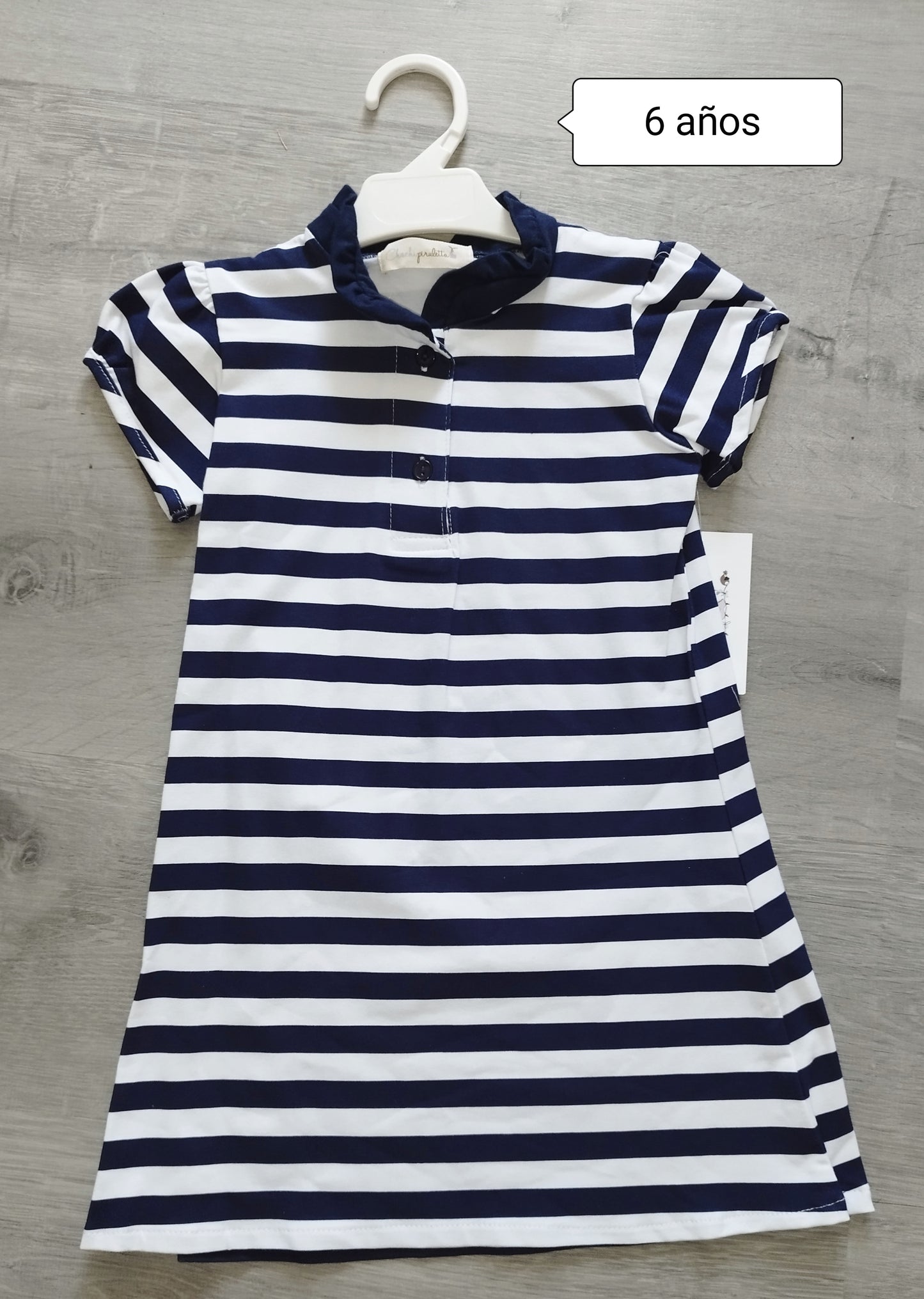 Vestido niña rayas marinero