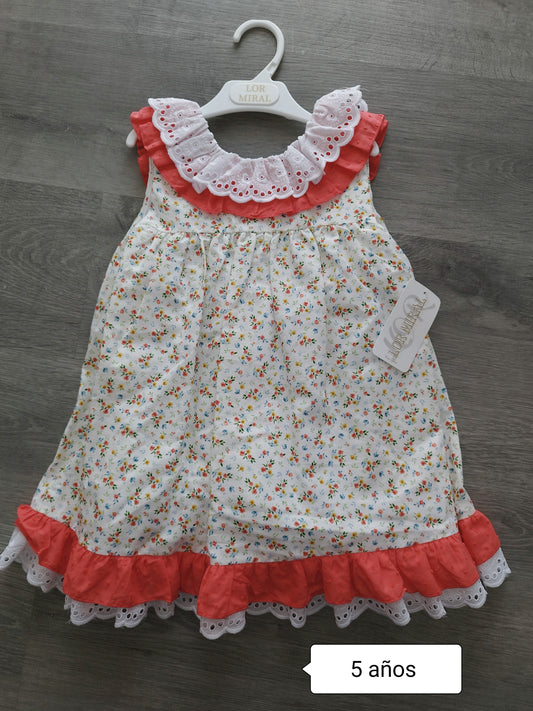 Vestido niña LOR MIRAL flores volante