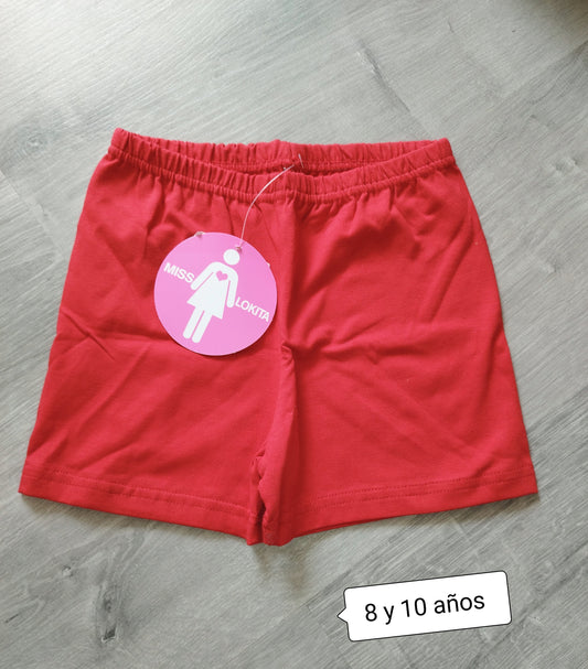 Pantalón niña rojo básico cómodo