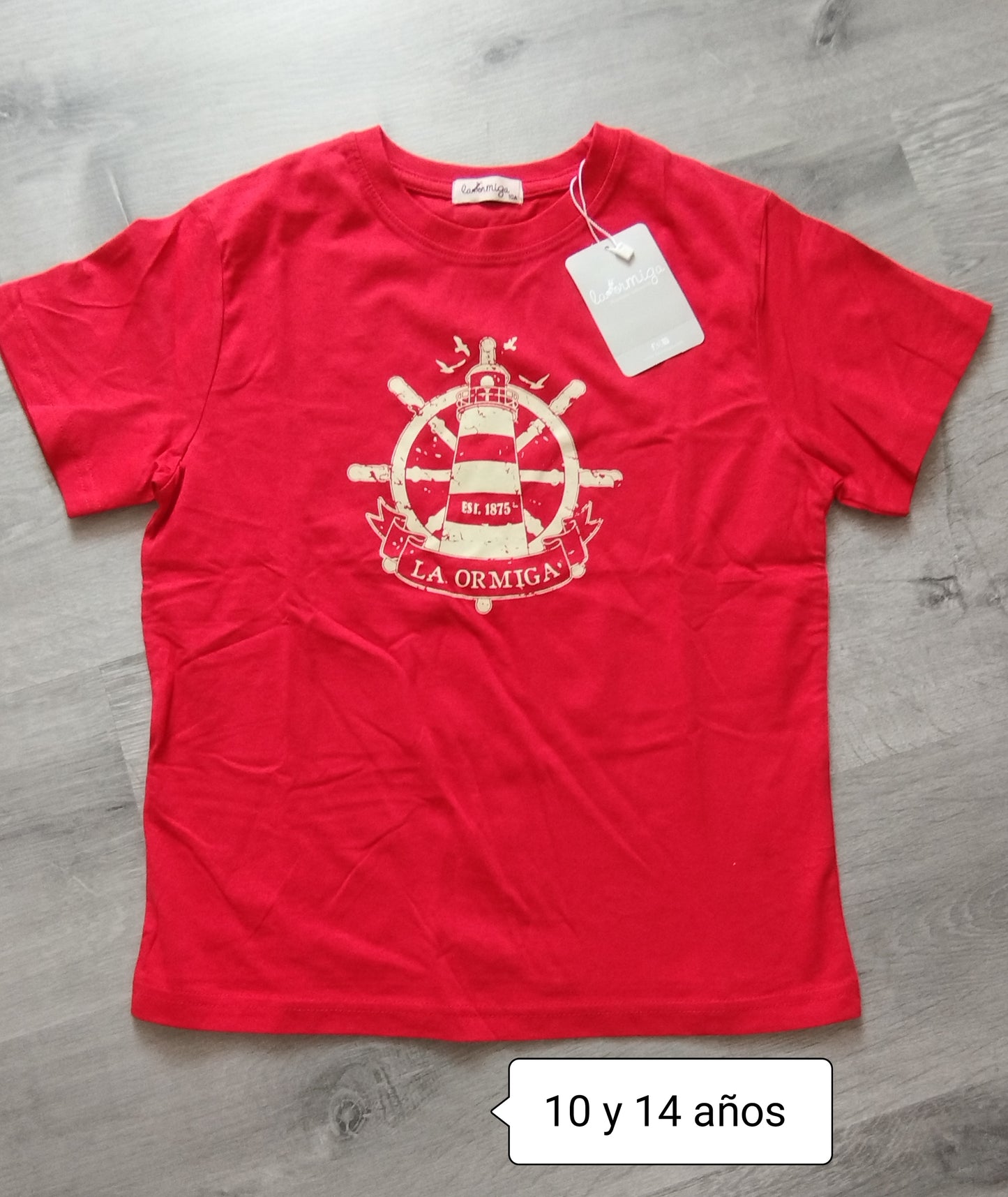 Camiseta niño La Ormiga roja con estampado marinero