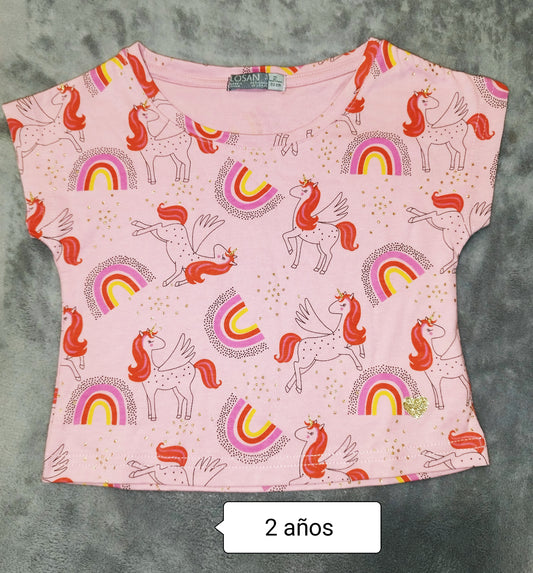 Camiseta niña LOSAN unicornios