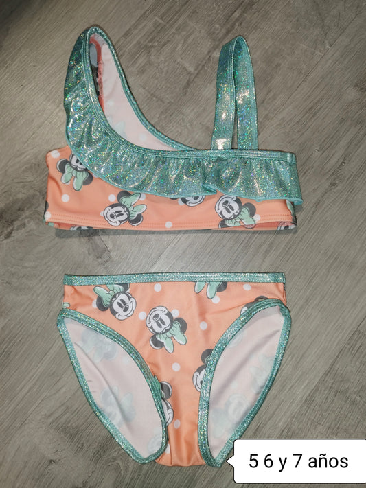 Bikini niña Minnie brillo