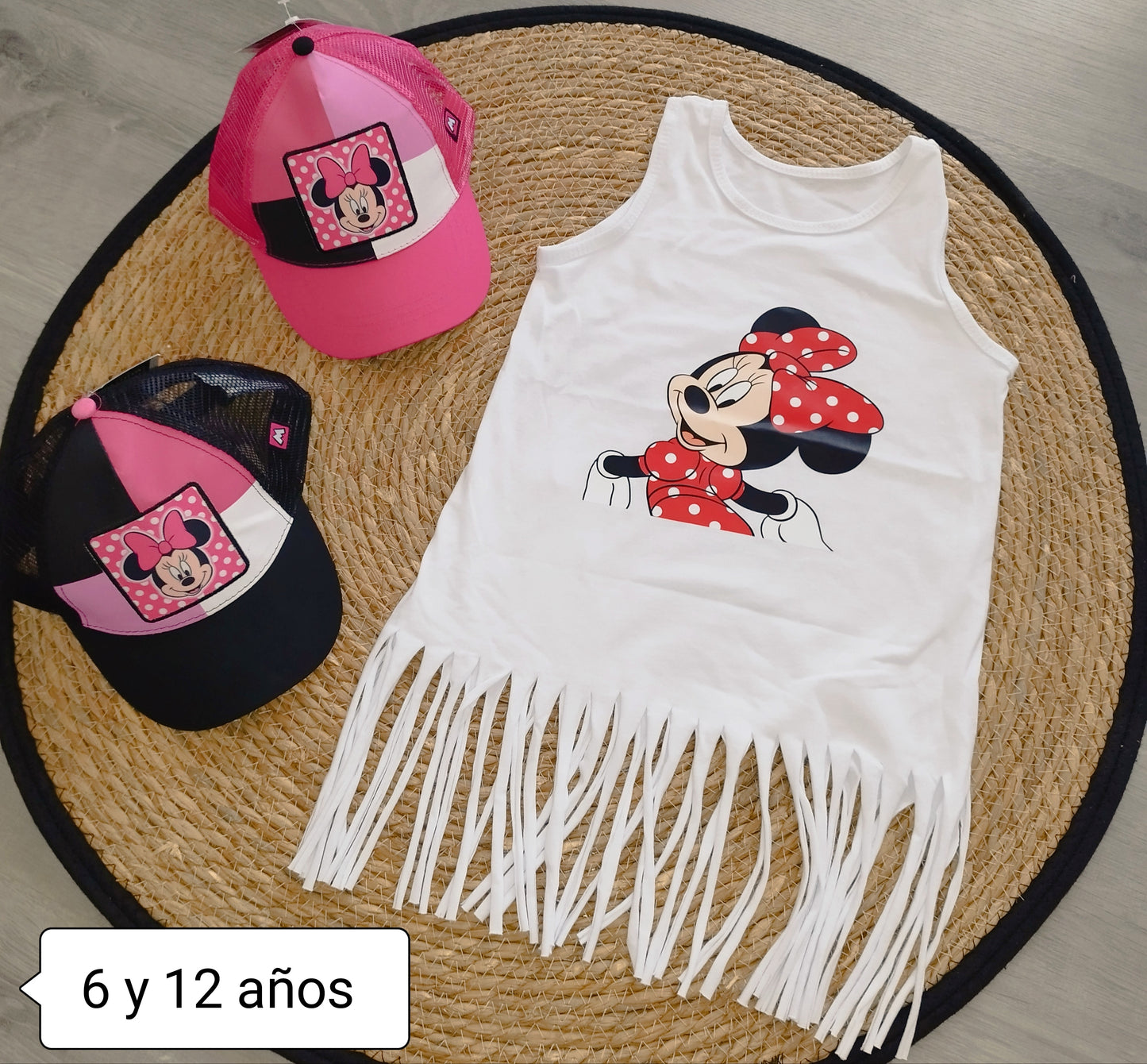 Vestido niña Minnie flecos