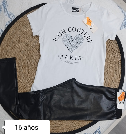 Conjunto niña camiseta + pantalón