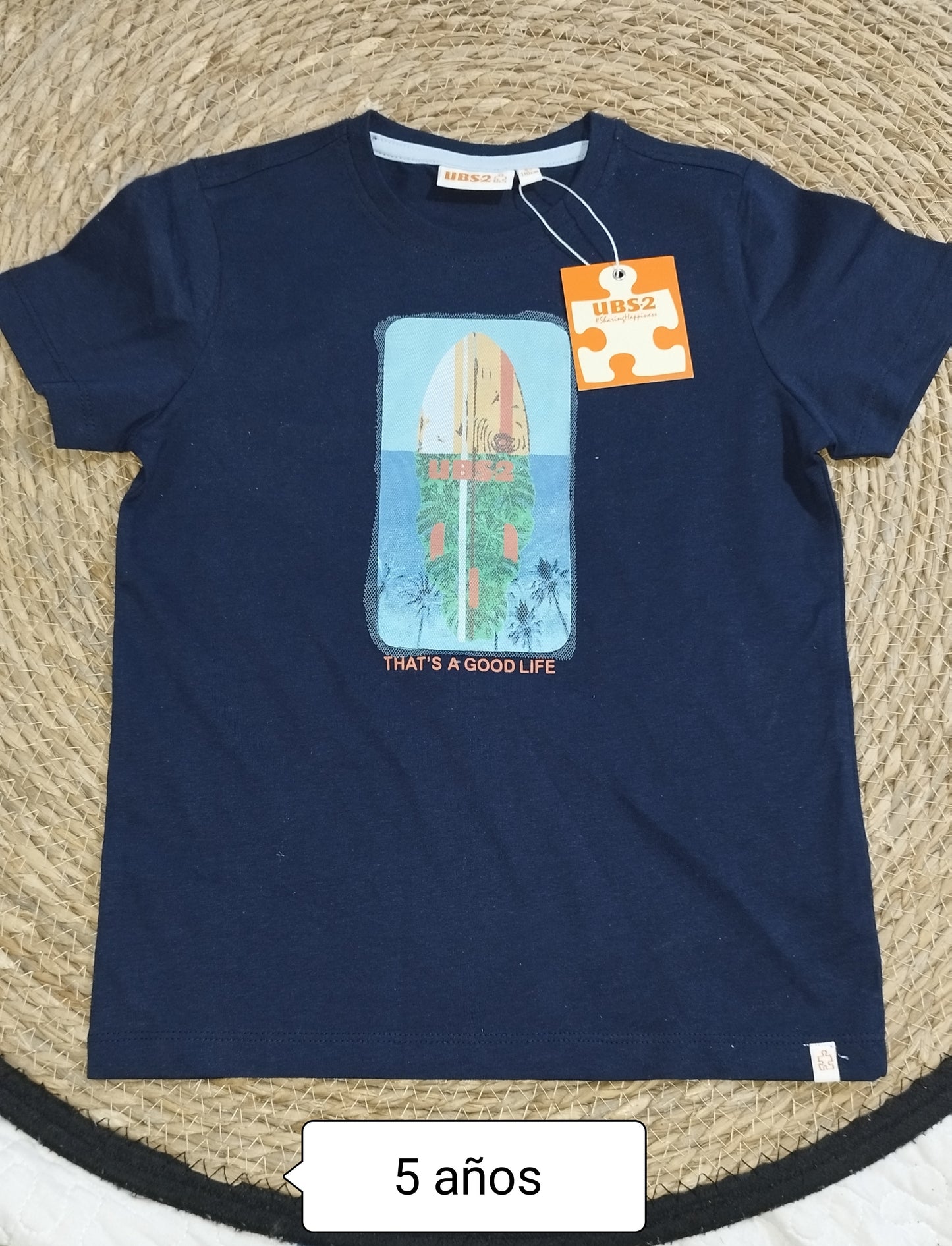 Camiseta niño azul surf
