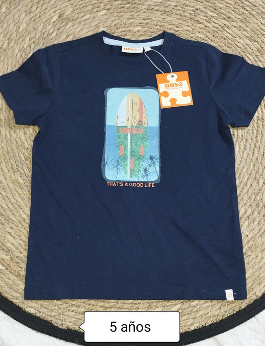 Camiseta niño azul surf