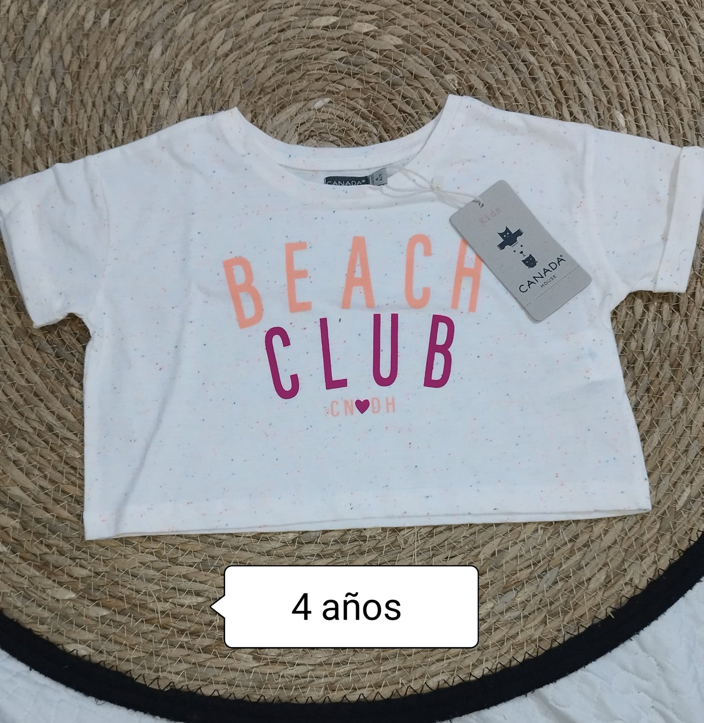Camiseta niña blanca Beach Club