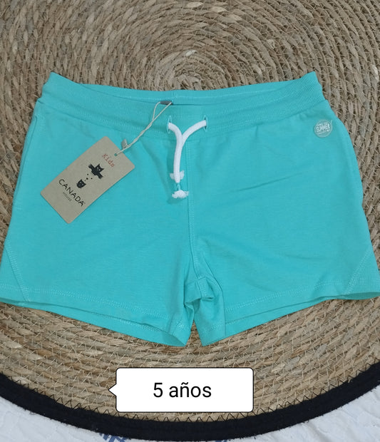 Pantalón niña turquesa básico