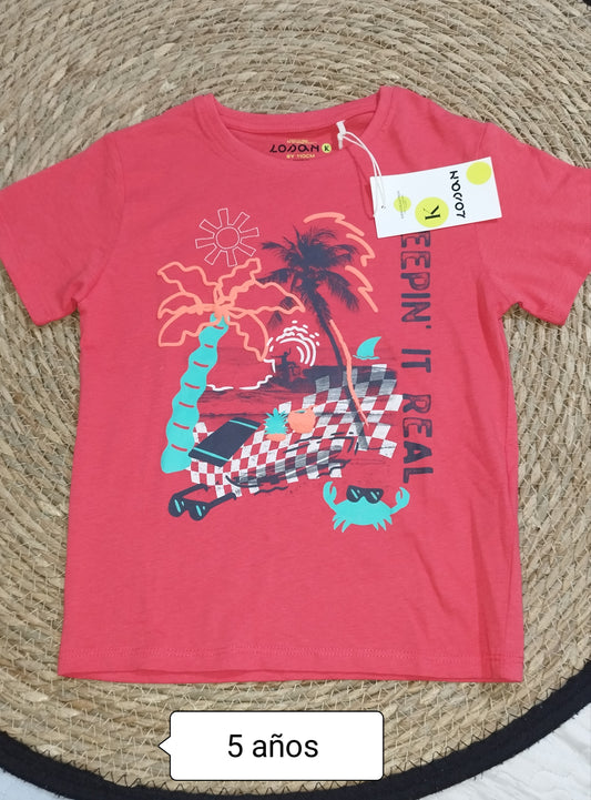 Camiseta niño LOSAN palmeras