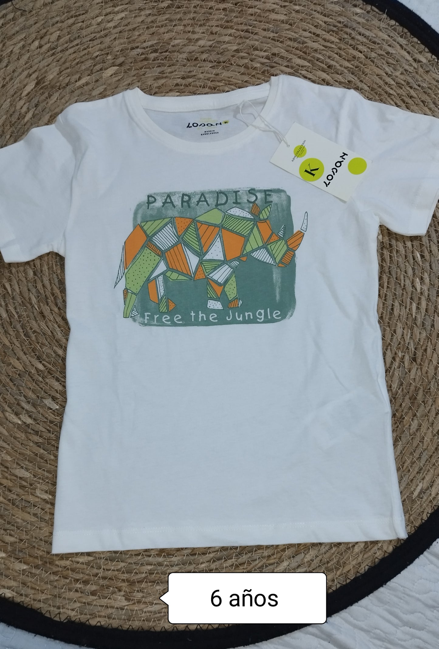 Camiseta niño LOSAN rinoceronte