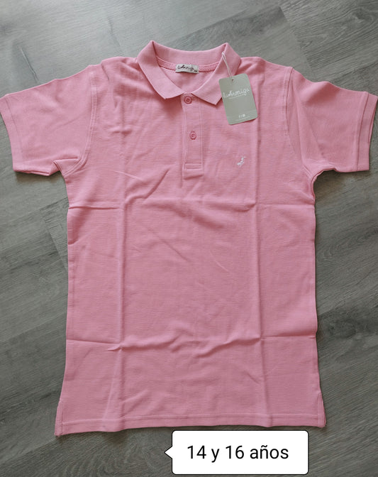 Polo juvenil La Ormiga rosa básico