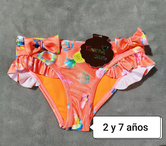 Braguita bikini niña estampado frutas