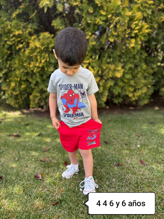 Conjunto Spiderman niño verano