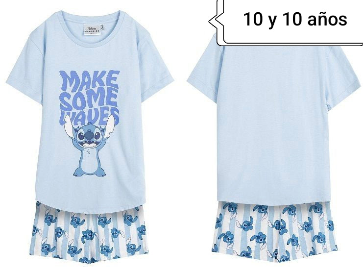 Pijama infantil Stitch azul