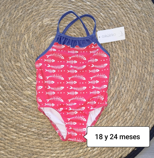 Bañador niña peces